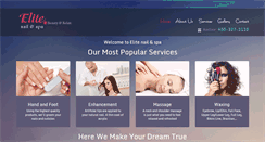 Desktop Screenshot of elitenailspas.com